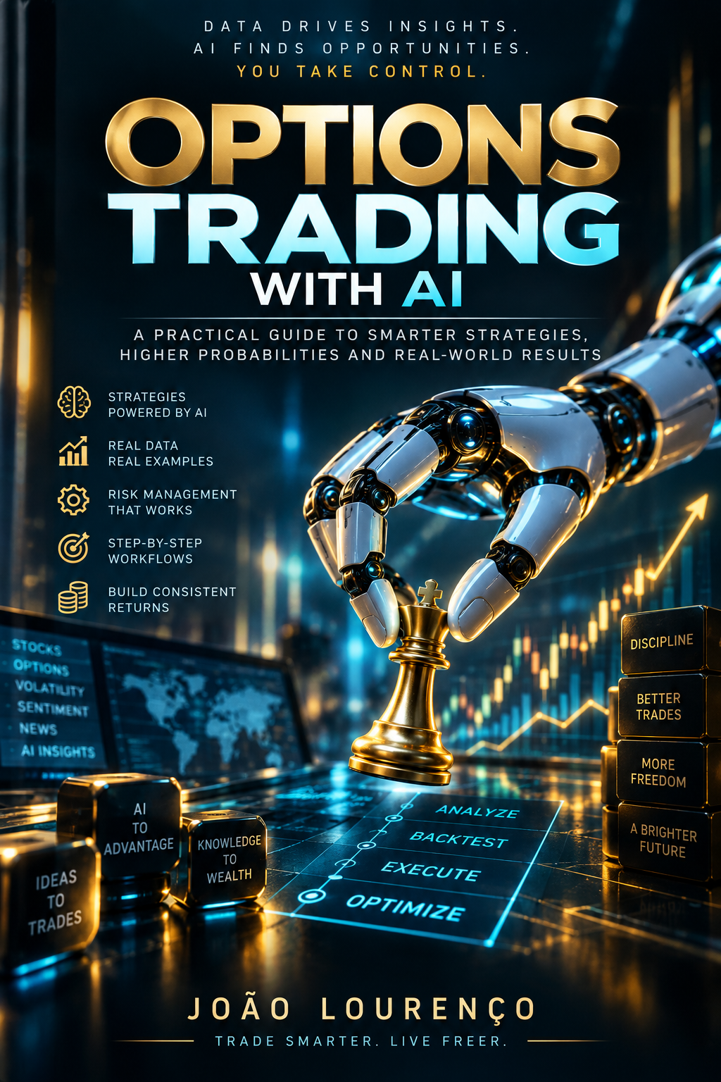 Capa do livro Options Trading with AI, de João Lourenço