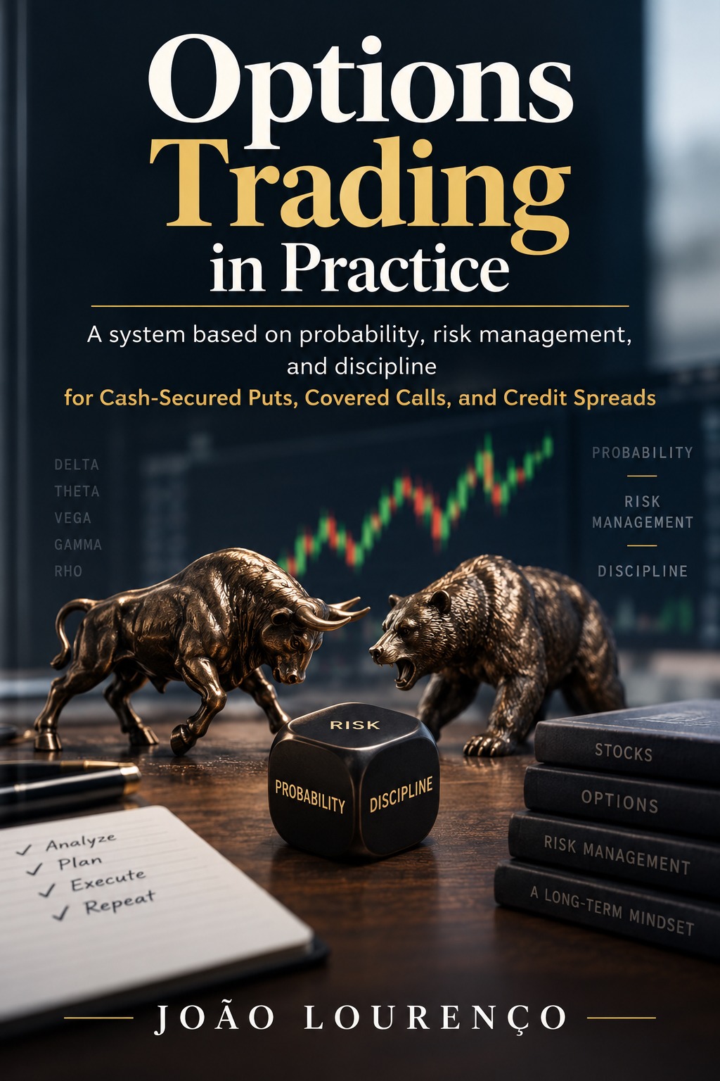 Capa do livro Options Trading in Practice, de João Lourenço